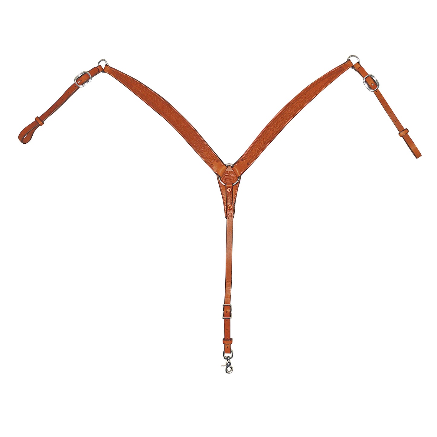 Fabtron Floral Tooled Leather Breast Collar