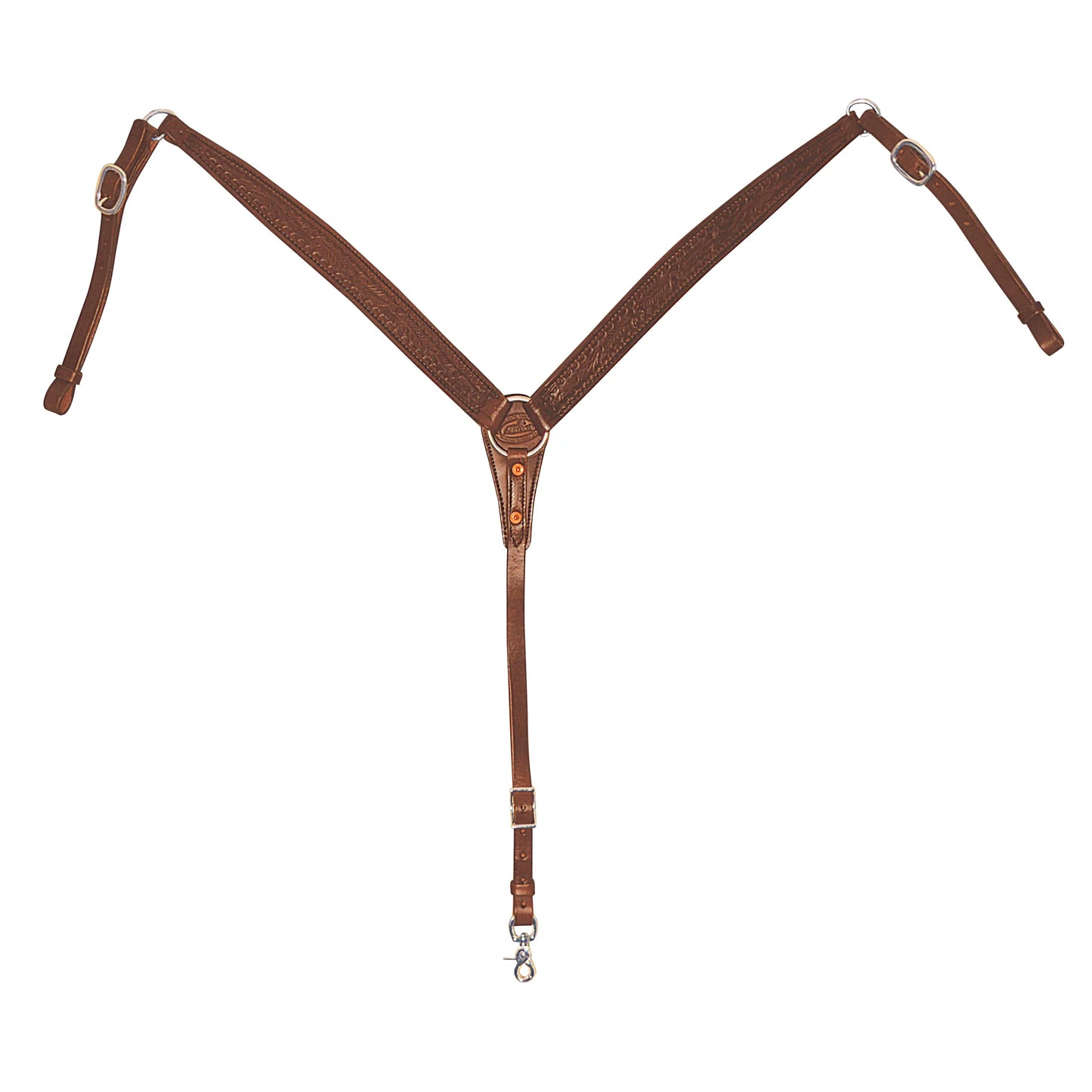 Fabtron Floral Tooled Leather Breast Collar