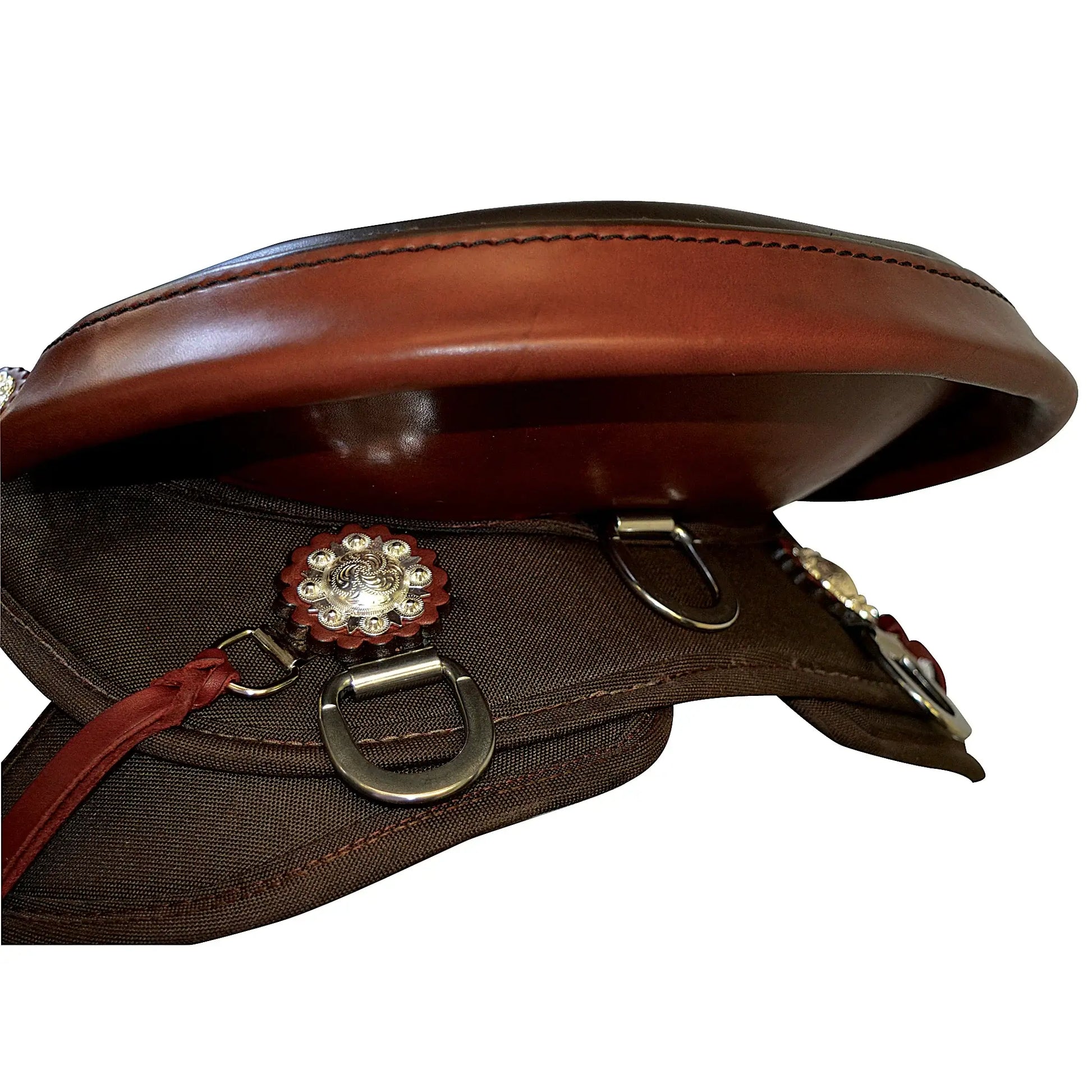 Fabtron Mule / Donkey Work & Trail Saddle - rear seat close up - SKU 7162, SKU 7164, SKU 7166