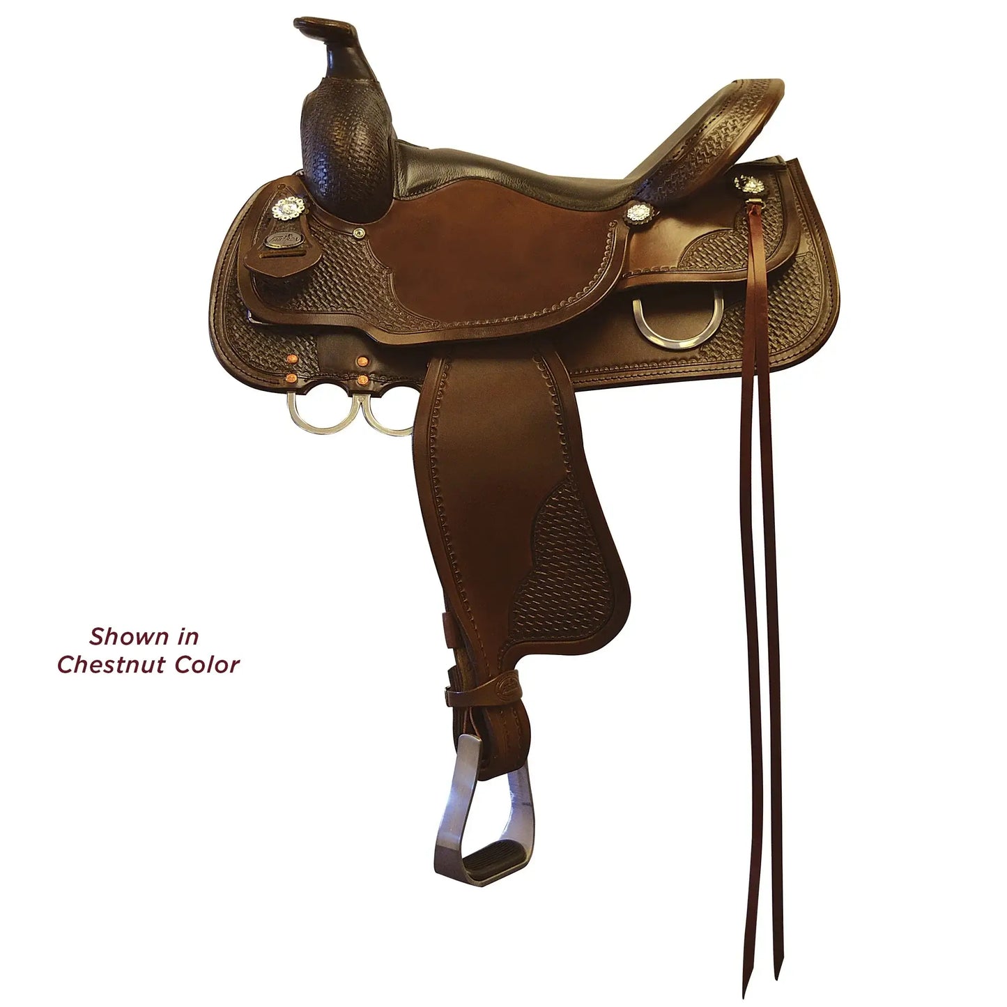Fabtron Supreme Trail - Square Skirt Saddle - saddle in chestnut color - SKU 7718-C