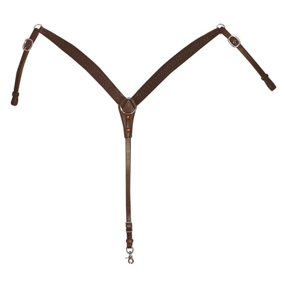 Fabtron Basket Tooled Leather Breast Collar