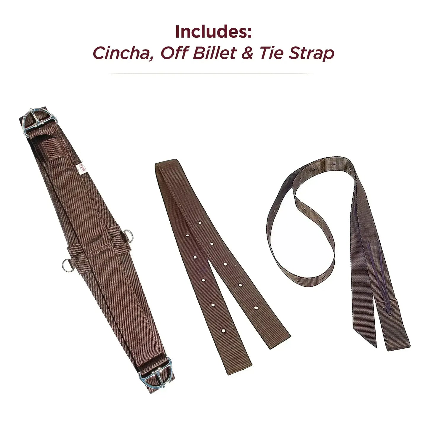 Included Cincha, Off Billet and Tie Strap