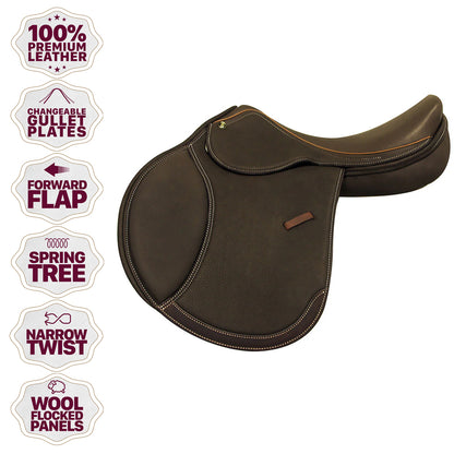 Pro‑Trainer Arwen Deluxe Brown Calfskin IGS Saddle